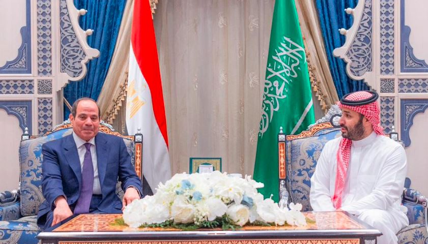 ولي العهد والرئيس المصري يبحثان تطورات الأوضاع الإقليمية