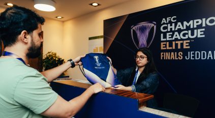 المركز الإعلامي لنهائيات دوري أبطال آسيا للنخبة يوفر بيئة عمل متكاملة للصحفيين والمصورين