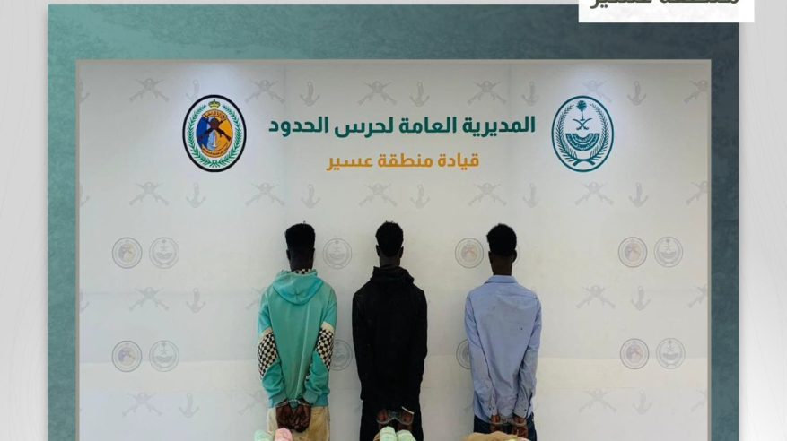 القبض على 3 مخالفين لتهريبهم 75 كيلو قات في عسير