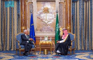 ولي العهد يلتقي رئيس المجلس الأوروبي