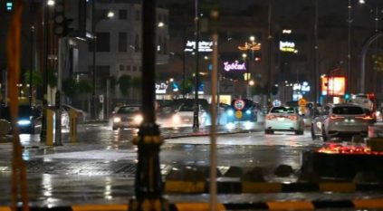 هطول أمطار الخير على القصيم