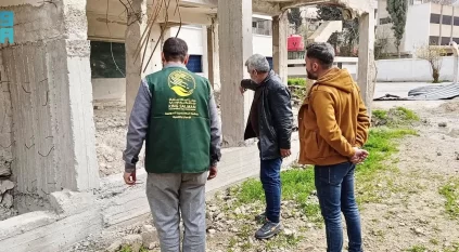 سلمان للإغاثة يدشن مشروع إعادة تأهيل مدرسة ومرفق اجتماعية في ريف دمشق