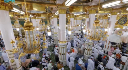 أجواء إيمانية وخدمات متكاملة تواكب طلائع الحجاج في المسجد النبوي