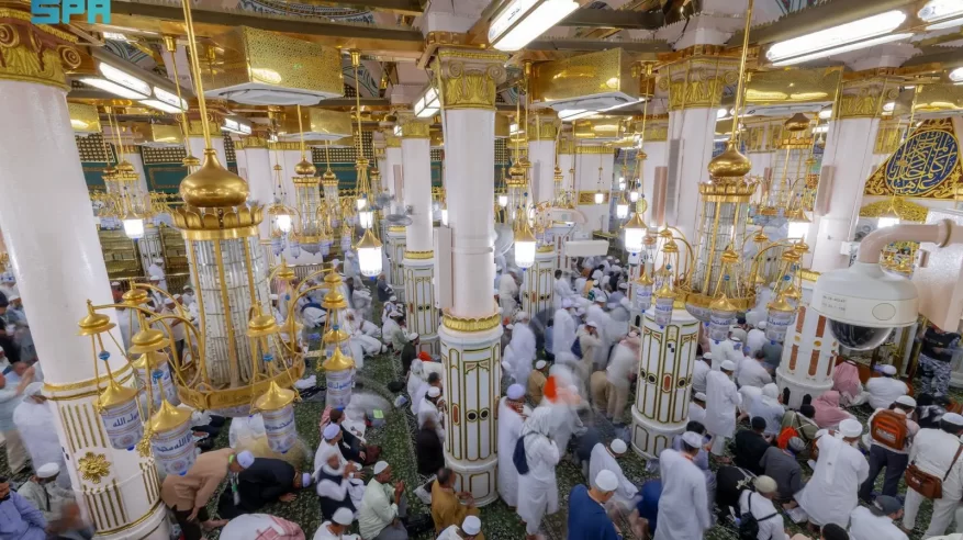 أجواء إيمانية وخدمات متكاملة تواكب طلائع الحجاج في المسجد النبوي