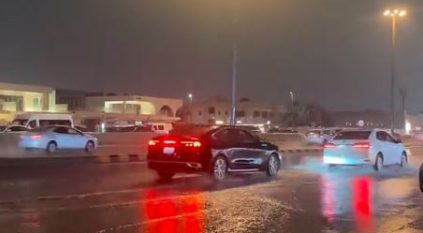 لقطات لأجواء الرياض أثناء هطول الأمطار
