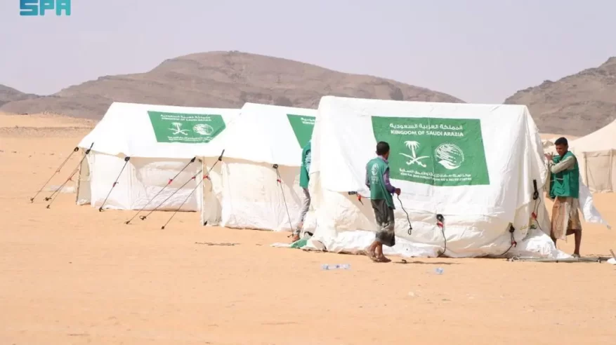 سلمان للإغاثة يوزّع مساعدات إيوائية متنوعة في حضرموت