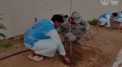 حرس الحدود ينفذ مبادرة “حدود خضراء” بمنطقة جازان