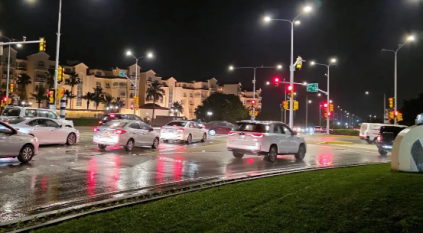 لقطات لهطول أمطار الخير على الجبيل