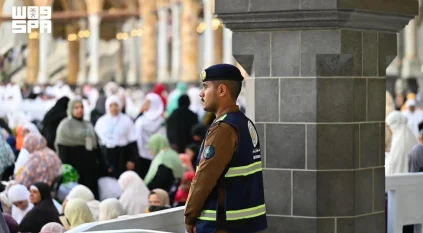 قوة الدفاع المدني بالحرم تواصل جهودها في خدمة ضيوف الرحمن