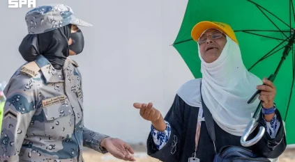 منسوبات حرس الحدود يشاركن في المشاعر المقدسة لخدمة ضيوف الرحمن