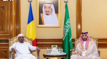 ولي العهد يلتقي رئيس جمهورية تشاد