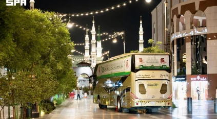 ضيوف برنامج خادم الحرمين للحج والعمرة والزيارة يصلون إلى المدينة المنورة