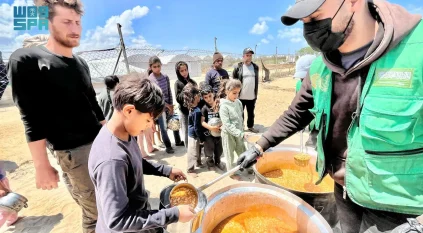 المطبخ المركزي التابع لسلمان للإغاثة يواصل تقديم الوجبات الغذائية في قطاع غزة