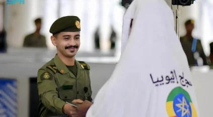 جوازات مطار الأمير محمد بن عبدالعزيز تستقبل أولى رحلات ضيوف الرحمن من إثيوبيا