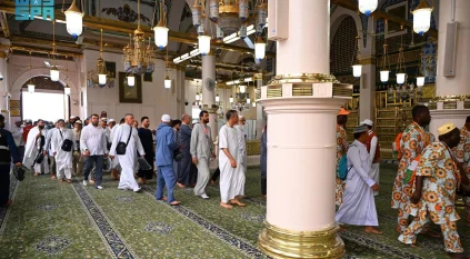 جهود إرشادية وإنسانية تعزّز انسيابية الدخول إلى الروضة الشريفة بالمسجد النبوي