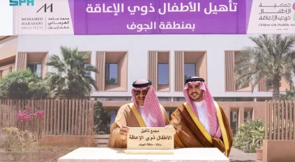 سلطان بن سلمان وأمير الجوف يضعان حجر الأساس لمجمع تأهيل الأطفال ذوي الإعاقة بالمنطقة