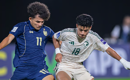 أخضر تحت 17 عامًا يفوز على تايلاند بثنائية في كأس آسيا