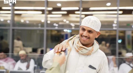 جوازات منفذ الوديعة تنهي إجراءات مغادرة ضيوف الرحمن