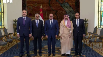 السيسي يستقبل فيصل بن فرحان ووزراء خارجية المجموعة الرباعية