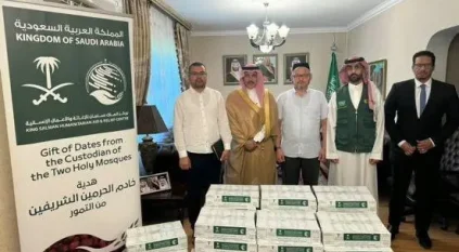سلمان للإغاثة يسلّم 25 طنًا من التمور هدية السعودية لأوزبكستان
