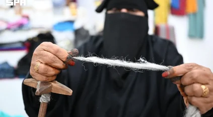 “الكرداش” و”المغزل”.. أدوات تراثية أسهمت في صناعة السدو بمنطقة تبوك