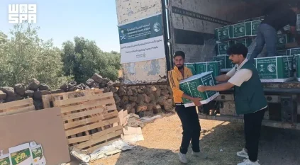 سلمان للإغاثة يوزع 750 سلة غذائية في محافظة درعا