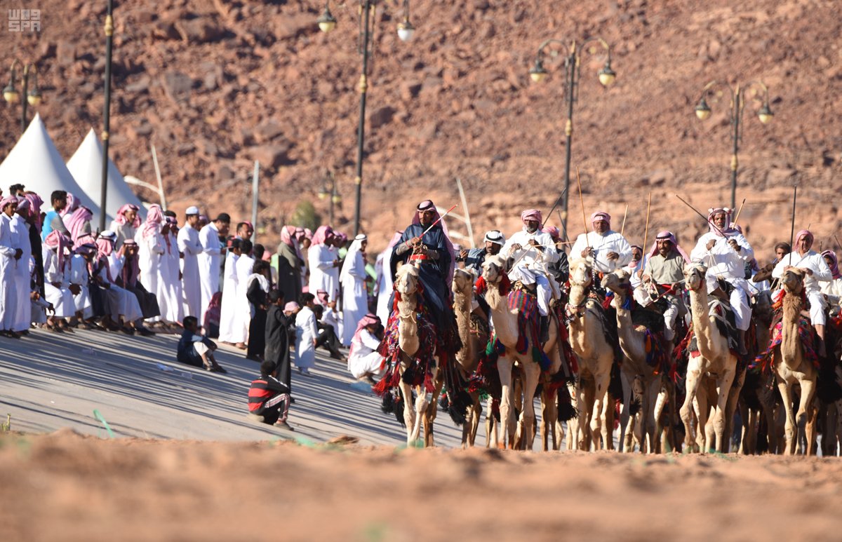 بالصور.. الخيالة والهجانة والألعاب الشعبية تبهر روّاد “نبق وحبق” بتبوك