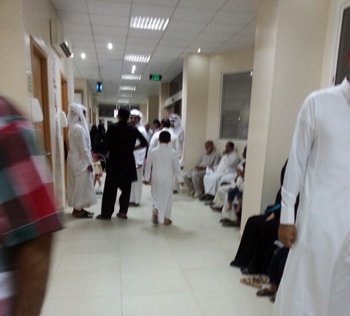 تزاحم في عيادات الفرز بمستشفى الملك خالد بالخرج