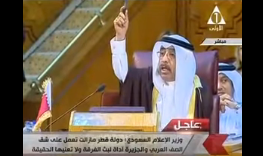 موقف محرج لمندوب قطر لدى الجامعة العربية على الهواء