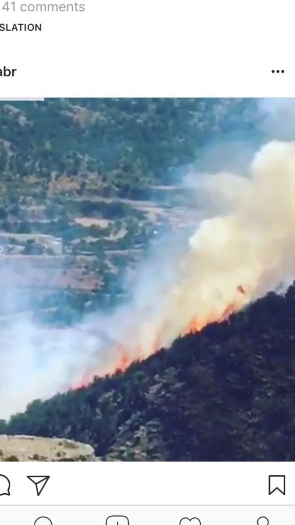 بالفيديو والصور.. حريق بجبال شعف آل ويمن في عسير