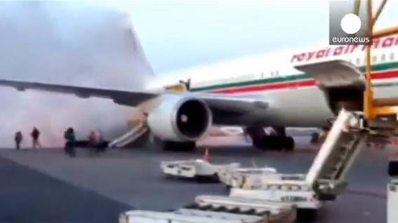 بالفيديو.. لحظة إنقاذ ركّاب طائرة مغربية احترقت بمطار كندا