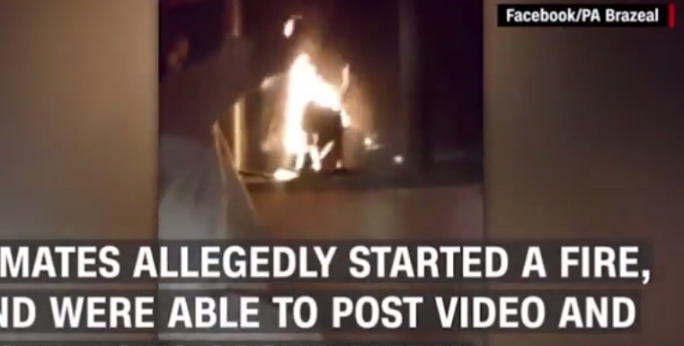 بالفيديو.. سجناء يشعلون النار في سجن بأمريكا ويشاركون الصور على تويتر