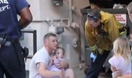 بالفيديو.. “مرتبة” تنقذ طفلاً أمريكياً سقط من الطابق الثالث