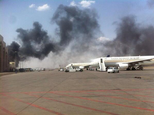إمارة المدينة: لا خسائر بشرية في حريق المطار