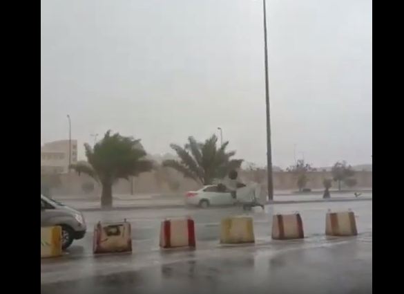 بالفيديو.. هروب سائق متهور دهس عامل نظافة تحت الأمطار