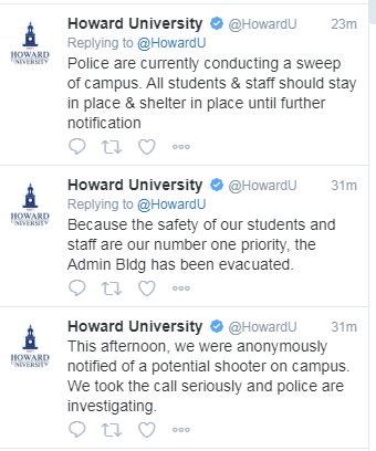 إطلاق نار كثيف داخل حرم جامعة هوارد في واشنطن