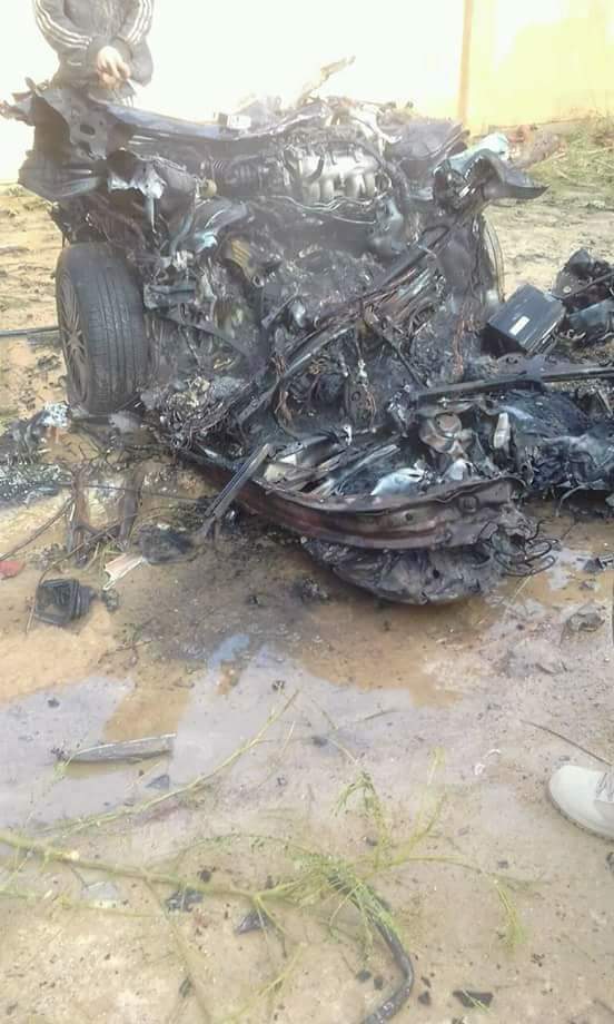 بالفيديو والصور.. اللحظات الأولى بعد انفجار سيارة مفخخة في ليبيا