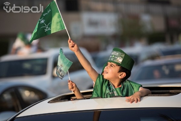 شاهد بالصور .. أطفال الرياض تلونوا بالأخضر في “يوم الوطن”