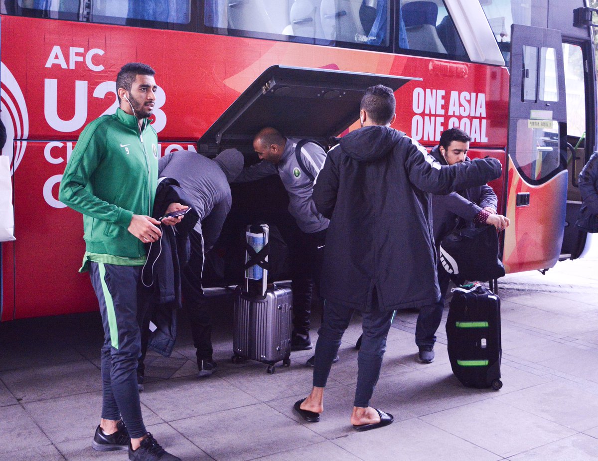 بالصور .. الأخضر الأوليمبي يصل إلى كونشان الصينية لمواجهة ماليزيا