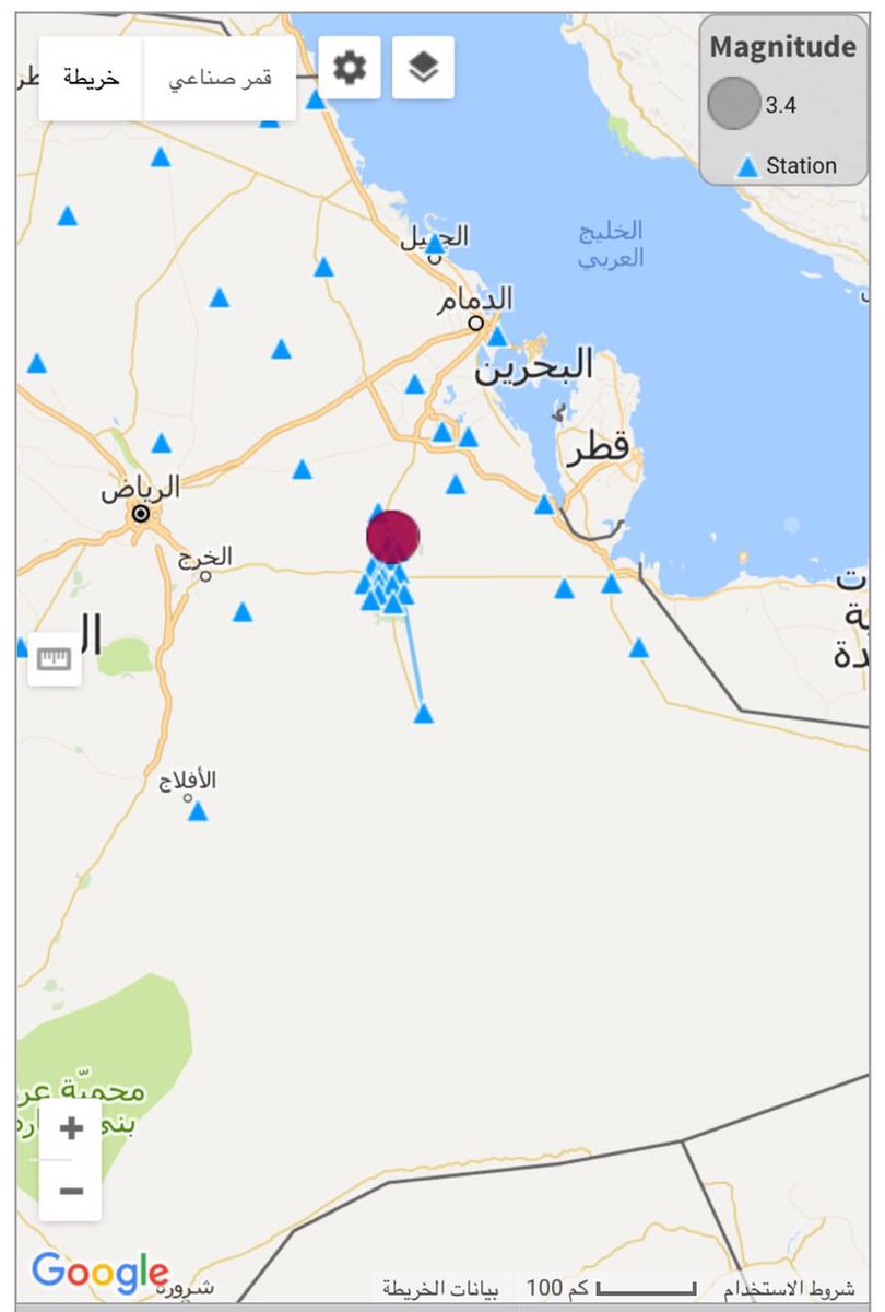 زلزال بقوة 3.4 ريختر يضرب حرض