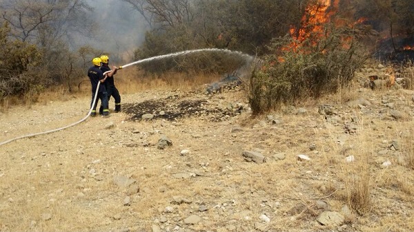 بالصور.. مجهولون يضرمون النار في جبال عثربين بتنومة