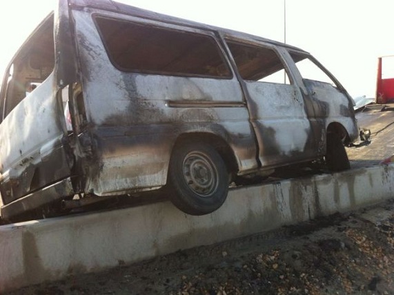 احتراق حافلة على طريق الظهران- الجبيل يخلف 17 إصابة