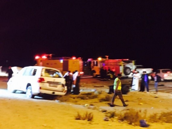 وفاة طفلة وإصابة 6 آخرين في حادث على طريق أبو حدرية بالخفجي