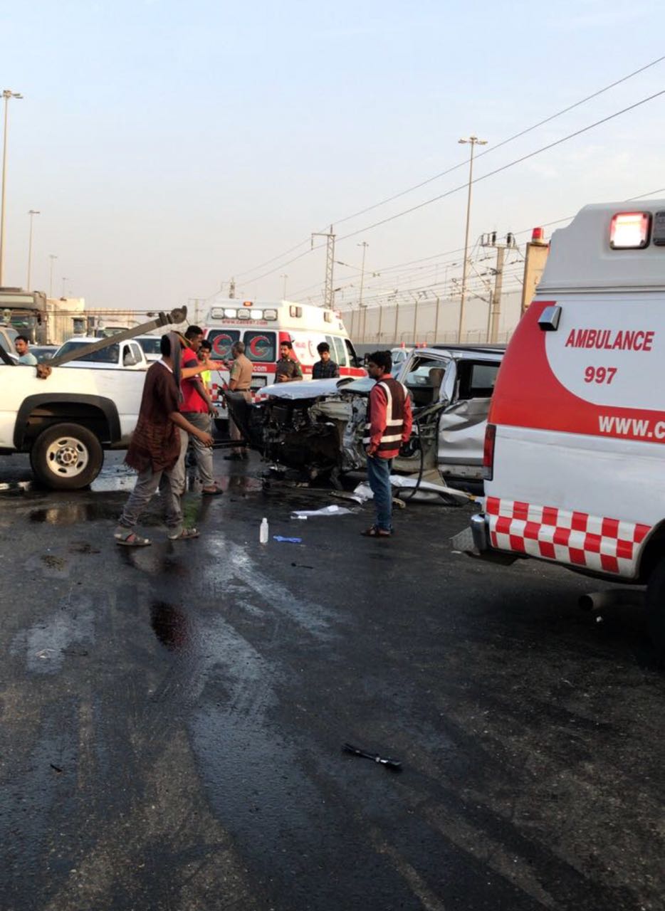 8 إصابات من عائلة واحدة بينهم 6 أطفال بحادث مروري في جدة