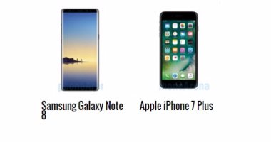 هذه أبرز الاختلافات بين هاتفي نوت 8 وأيفون 7 بلس
