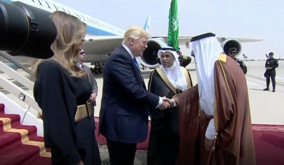 الرئيس الأمريكي دونالد ترامب يصل إلى الرياض