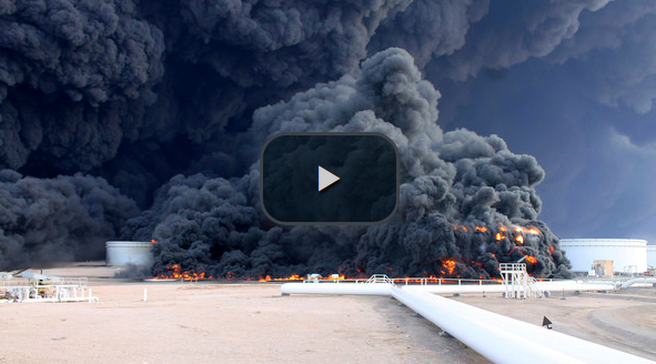 شاهد.. ليبيا تخمد حرائق النفط والخسائر فادحة