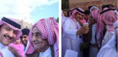 سلطان بن سلمان يلتقط لنفسه صوراً مع صاحب الـ 108 أعوام