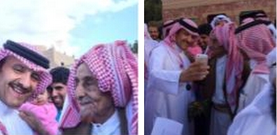 سلطان بن سلمان يلتقط لنفسه صوراً مع صاحب الـ 108 أعوام