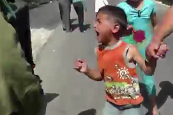 شاهد بالفيديو.. قوات الاحتلال الإسرائيلي تعتقل طفلاً فلسطينياً